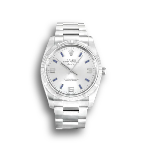 Replica Rolex Air-King 34mm Dial Silver 114210 - Best shop to buy a Fake Rolex