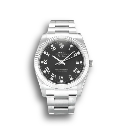 Replica Rolex Air-King 34mm Dial Black 114234 - Best shop to buy a Fake Rolex