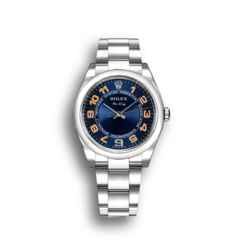 Replica Rolex Air-King 34mm Dial Blue 114200 - Best shop to buy a Fake Rolex