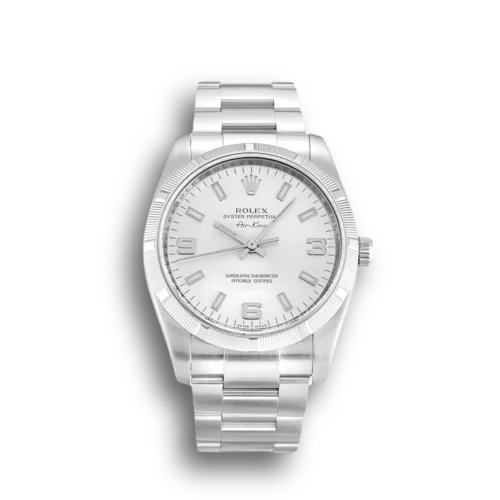 Replica Rolex Air-King 34mm Dial Silver 114210 - Best shop to buy a Fake Rolex