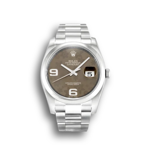 Replica Rolex Datejust 116200 36mm Brown Floral Dial - Best shop to buy a Fake Rolex