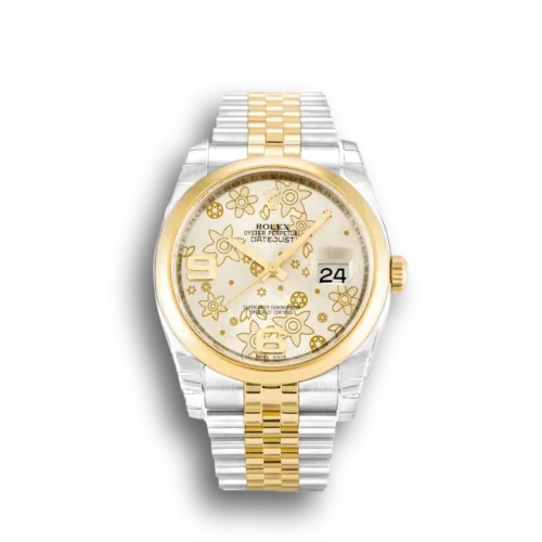 Replica Rolex Datejust 116203 36mm Silver Floral Dial - Best shop to buy a Fake Rolex