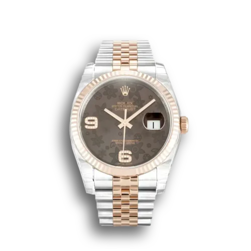 Replica Rolex Datejust 116231 36mm Chocolate Floral Dial - Best shop to buy a Fake Rolex