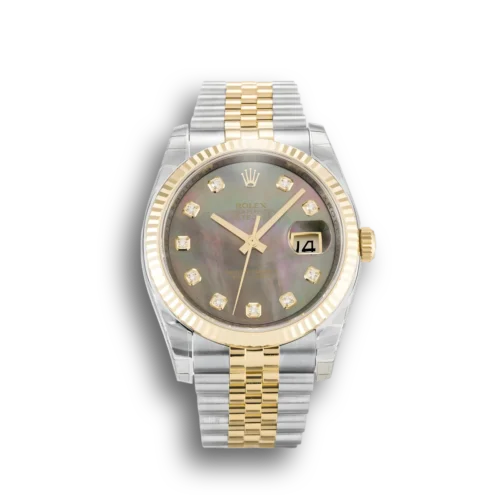 Replica Rolex Datejust 116233 36mm Black Mother of Pearl Dial - Best shop to buy a Fake Rolex