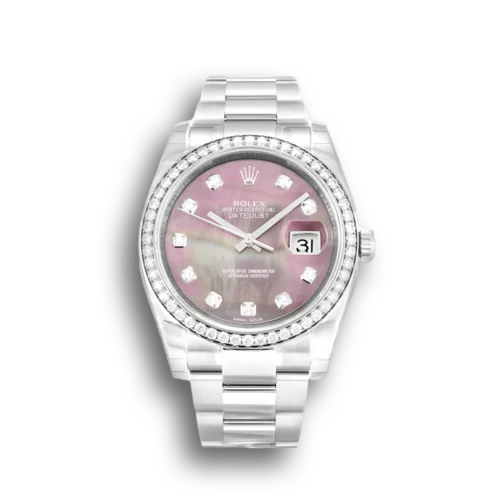 Replica Rolex Datejust 116244 36mm Black Mother of Pearl Dial - Best shop to buy a Fake Rolex