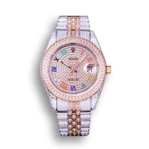 Replica Rolex Datejust 126300 41mm Colorful Roman Numerals - Best shop to buy a Fake Rolex