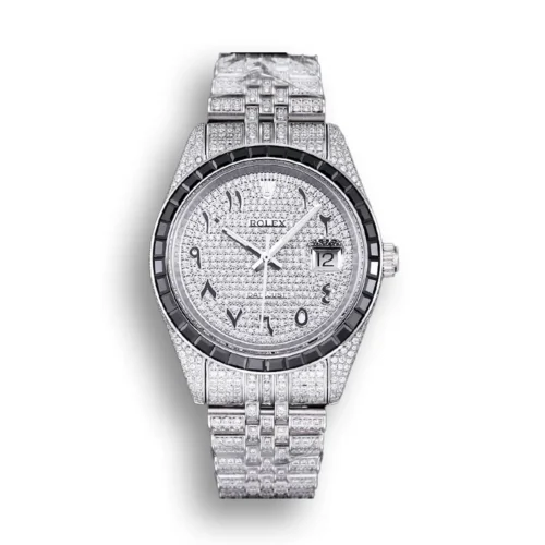 Replica Rolex Datejust 126300 41mm Dial Arabic Bezel Black - Best shop to buy a Fake Rolex