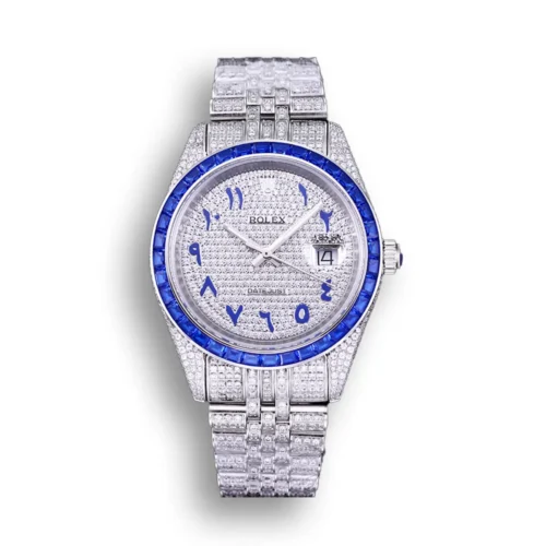 Replica Rolex Datejust 126300 41mm Dial Arabic Bezel Blue - Best shop to buy a Fake Rolex