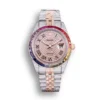 Replica Rolex Datejust 126300 41mm Roman Dial Full-Diamond Rainbow Bezel - Best shop to buy a Fake Rolex
