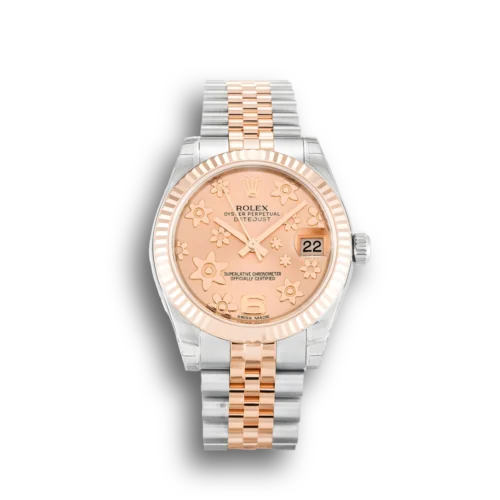 Replica Rolex Datejust 178271 Mid-Size 31mm Pink Floral Dial - Best shop to buy a Fake Rolex