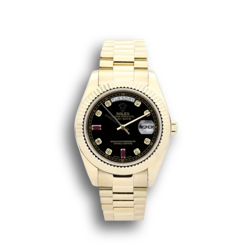 Replica Rolex Day-Date 118238 36mm Black Dial - Best shop to buy a Fake Rolex