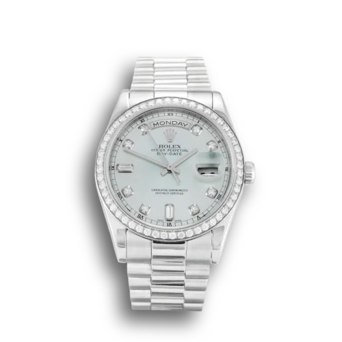 Replica Rolex Day-Date 118346 36mm Blue Dial - Best shop to buy a Fake Rolex