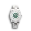 Replica Rolex Day-Date 118346 36mm Dial Green-Silver with diamonds - Best shop to buy a Fake Rolex