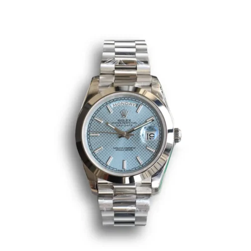 Replica Rolex Day-Date 126331 Ice Blue Motif Dial - Best shop to buy a Fake Rolex