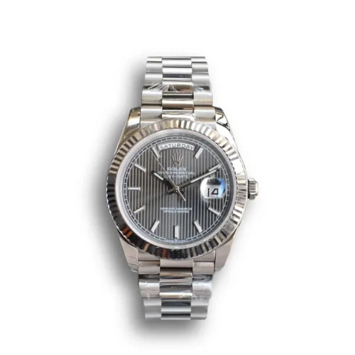 Replica Rolex Day-Date 126331 Stripe Dark Rhodium Dial - Best shop to buy a Fake Rolex