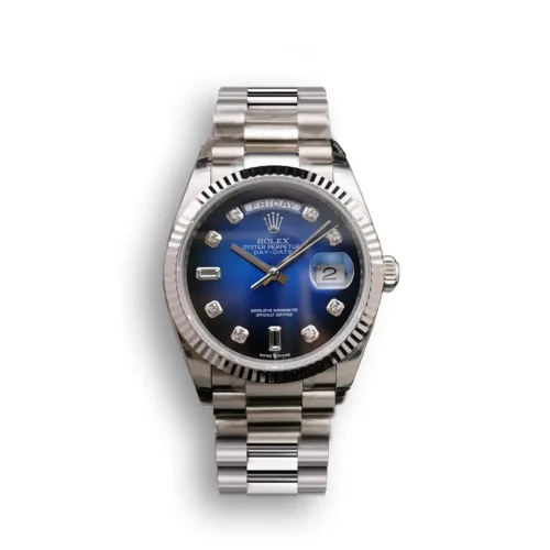 Replica Rolex Day-Date 128238 36mm Blue Ombre Dial - Best shop to buy a Fake Rolex