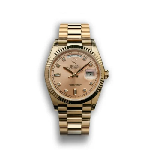 Replica Rolex Day-Date 128238 36mm Rose Gold Dial - Best shop to buy a Fake Rolex