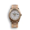 Replica Rolex Day-Date 128238 36mm White Dial Rose Gold - Best shop to buy a Fake Rolex