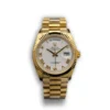 Replica Rolex Day-Date 128238 36mm White Roman Dial Yellow Gold - Best shop to buy a Fake Rolex