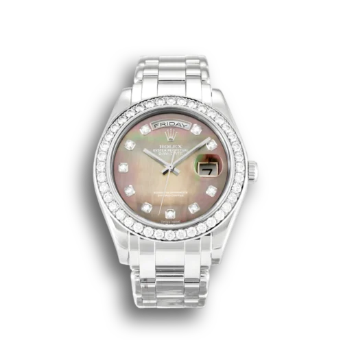 Replica Rolex Day-Date 18946 36mm Black Mother of Pearl Dial - Best shop to buy a Fake Rolex
