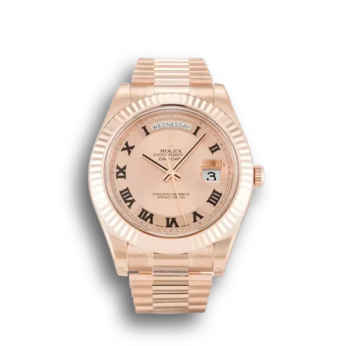 Replica Rolex Day-Date II 218235 41mm Rose Dial - Best shop to buy a Fake Rolex