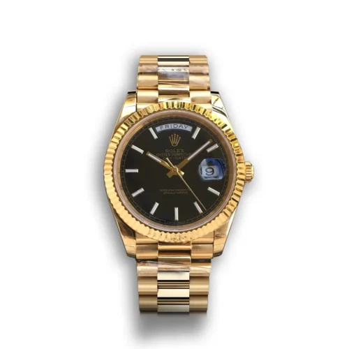 Replica Rolex Day-Date m228238 Black Dial Fluted Bezel - Best shop to buy a Fake Rolex