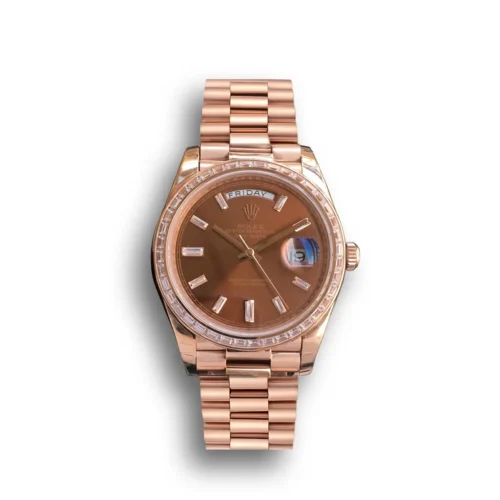 Replica Rolex Day-Date m228238 Brown Dial - Best shop to buy a Fake Rolex