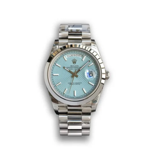 Replica Rolex Day-Date m228238 Ice Blue Motif Dial - Best shop to buy a Fake Rolex