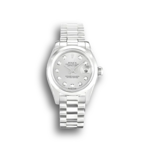 Replica Rolex Lady-Datejust 179166 26mm Silver Dial - Best shop to buy a Fake Rolex