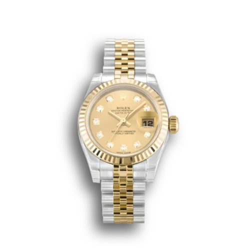 Replica Rolex Lady-Datejust 179173 26mm Champagne Dial - Best shop to buy a Fake Rolex
