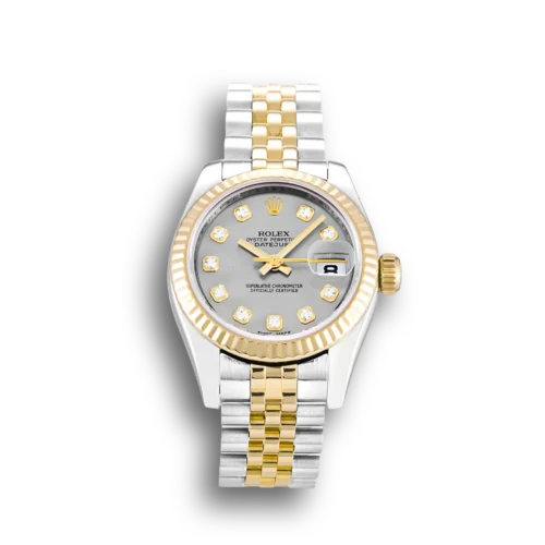 Replica Rolex Lady-Datejust 179173 26mm Silver Dial Two Tone - Best shop to buy a Fake Rolex