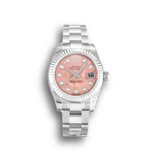 Replica Rolex Lady-Datejust 179174 26mm Gold Dust Pink Dial - Best shop to buy a Fake Rolex