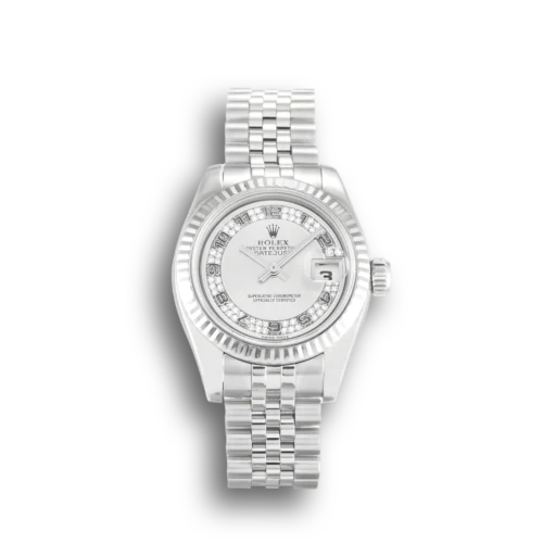 Replica Rolex Lady-Datejust 179174 26mm Silver Dial - Best shop to buy a Fake Rolex