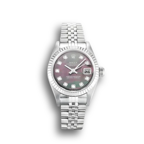 Replica Rolex Lady-Datejust 79174 26mm Black Mother of Pearl Dial - Best shop to buy a Fake Rolex