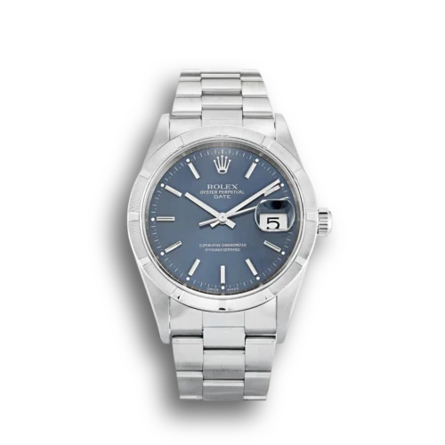 Replica Rolex Oyster Perpetual Date 34mm Dial Blue 15210 - Best shop to buy a Fake Rolex