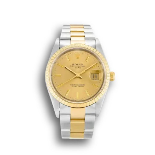 Replica Rolex Oyster Perpetual Date 34mm Dial Champagne 15223 - Best shop to buy a Fake Rolex