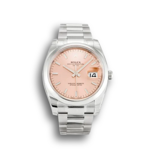 Replica Rolex Oyster Perpetual Date 34mm Dial Salmon 115200 - Best shop to buy a Fake Rolex