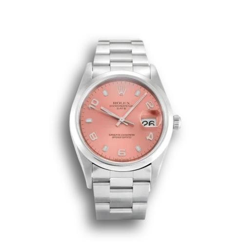 Replica Rolex Oyster Perpetual Date 34mm Dial Salmon 15200 - Best shop to buy a Fake Rolex