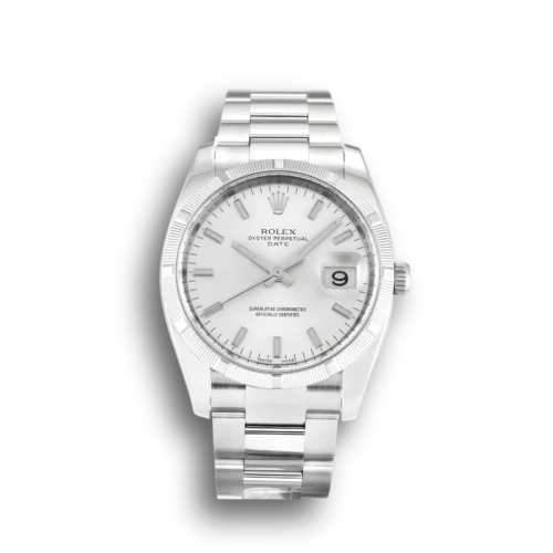 Replica Rolex Oyster Perpetual Date 34mm Dial Silver 115210 - Best shop to buy a Fake Rolex
