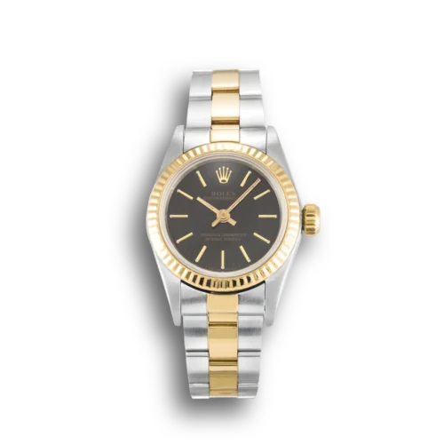 Replica Rolex Oyster Perpetual Lady 24mm Dial Black 67193 - Best shop to buy a Fake Rolex