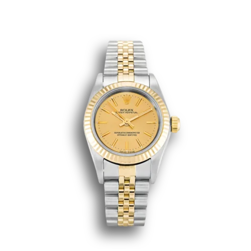 Replica Rolex Oyster Perpetual Lady 24mm Dial Gold 76193 - Best shop to buy a Fake Rolex