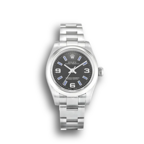Replica Rolex Oyster Perpetual Lady 26mm Dial Black 176200 - Best shop to buy a Fake Rolex