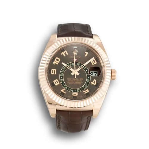 Replica Rolex Sky-Dweller 326135 42mm Brown Dial - Best shop to buy a Fake Rolex