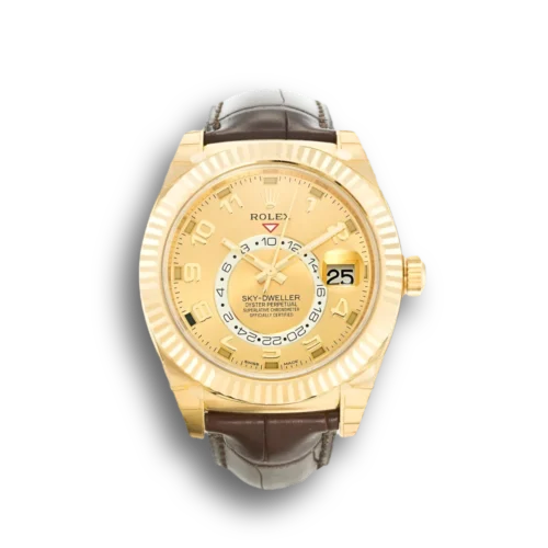 Replica Rolex Sky-Dweller 326138 42mm Gold Dial - Best shop to buy a Fake Rolex
