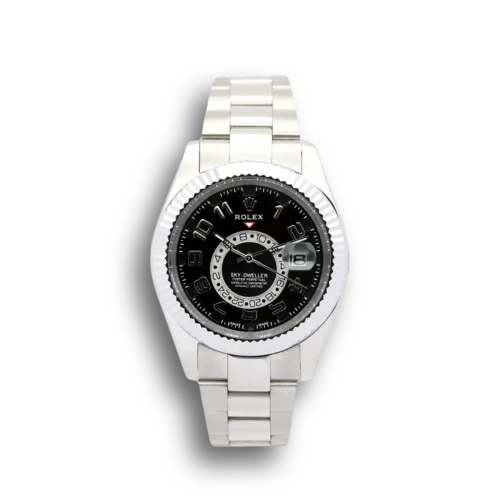 Replica Rolex Sky-Dweller 326938 42mm Black Dial - Best shop to buy a Fake Rolex