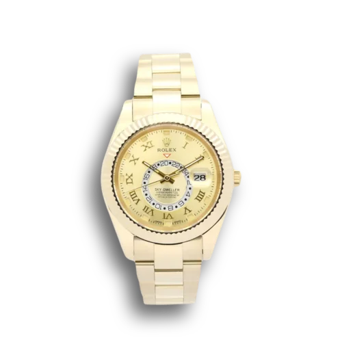 Replica Rolex Sky-Dweller 42mm Champagne Dial 326938 - Best shop to buy a Fake Rolex