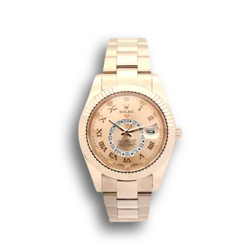 Replica Rolex Sky-Dweller Champagne Dial 42mm 326938 - Best shop to buy a Fake Rolex