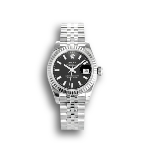 Replica Rolex Datejust 179174 26mm Black Dial - Best shop to buy a Fake Rolex