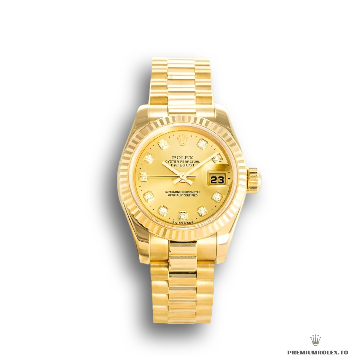 Replica Rolex Datejust 179178 26mm Gold Dial - fake Rolex for sale
