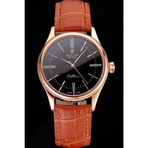 Replica Rolex Cellini 38mm Black Dial REP016794 - Best shop to buy a Fake Rolex